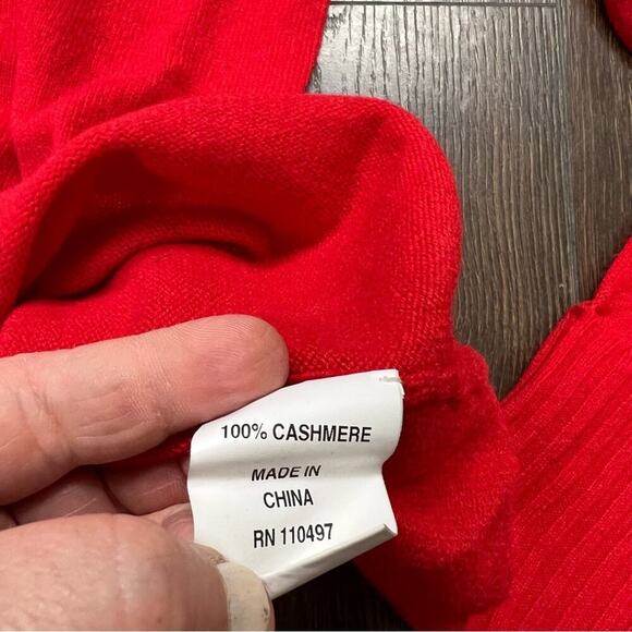 Inhabit NHBT Red cuff crewneck Cashmere sweater SZ MED - Picture 5 of 6